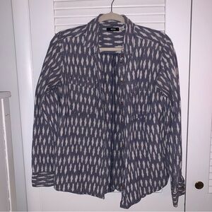 BDG Gray and White Patterned Utility Jacket
